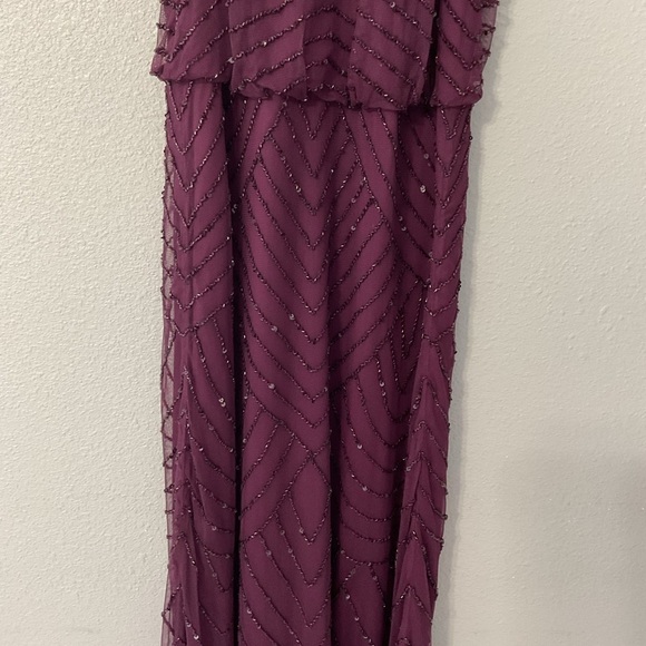 Adrianna Papell ART DECO BEADED BLOUSON DRESS WITH HALTER NECKLINE size 0 D106 - Picture 4 of 12